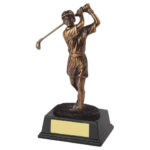 Female Golfer Statue Golf Trophy