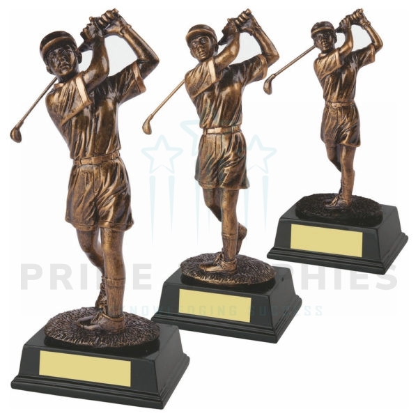 Female Golfer Statue Golf Trophy