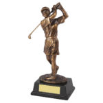 Female Golfer Statue Golf Trophy