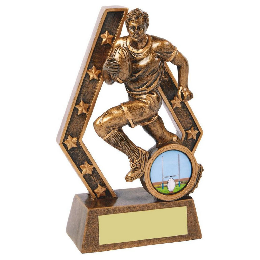 Running Player Rugby Trophy