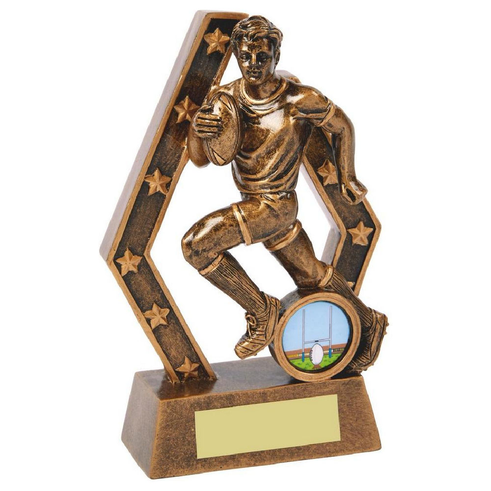 Running Player Rugby Trophy