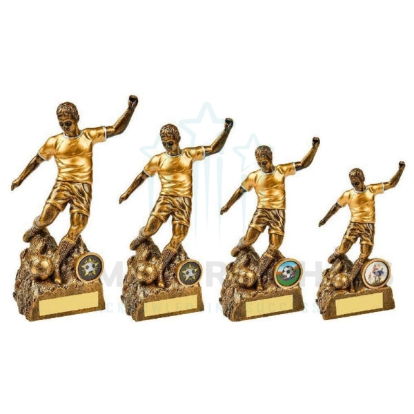 Male Double Heading Football Trophy | Prime Trophies