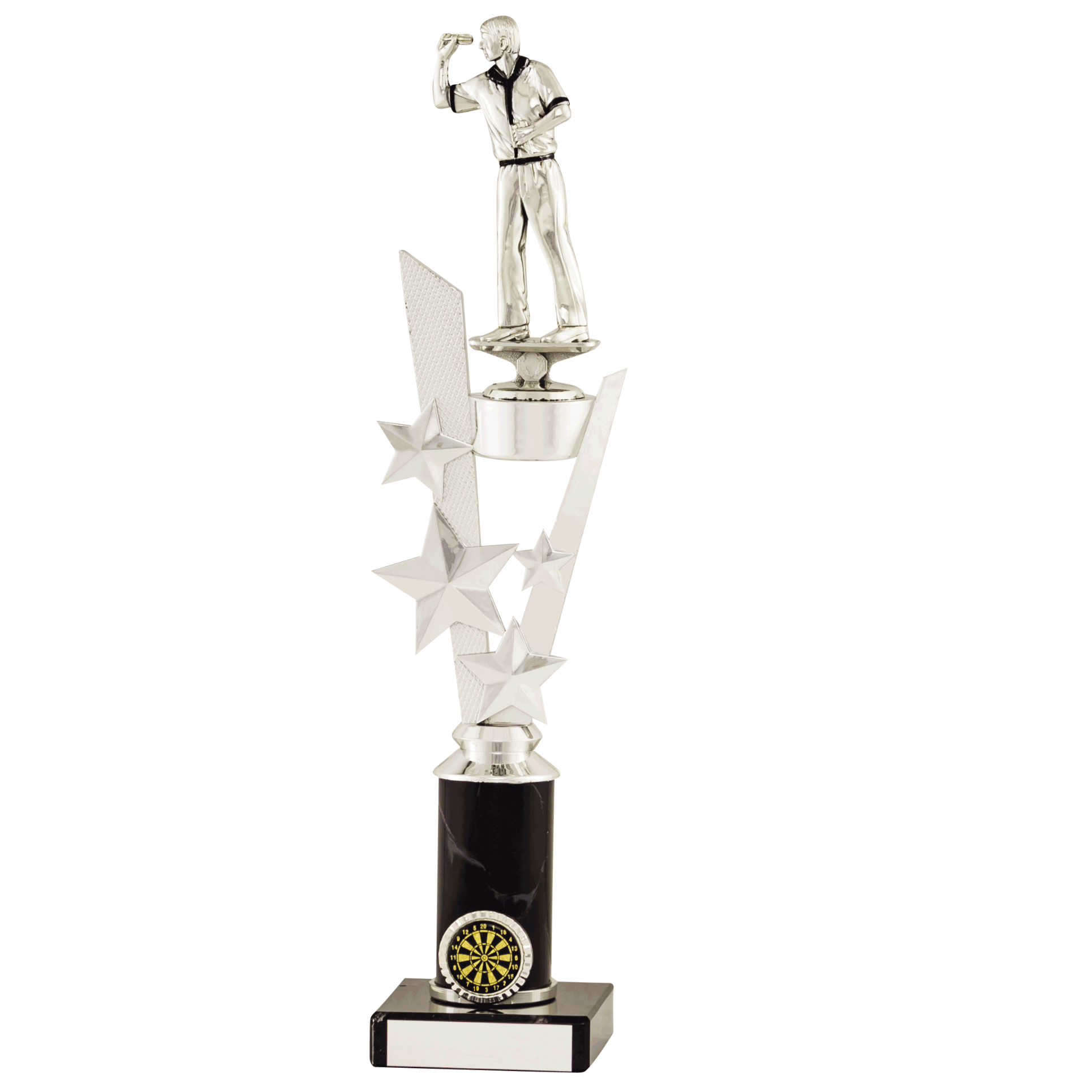 Silver Stars Darts Figure Trophy