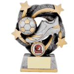 Star Circle Football Boot & Ball Trophy