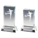 3D Crystal Football Trophy