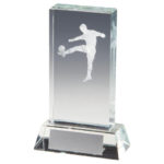 3D Crystal Football Trophy