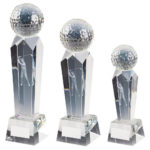 Golf Ball Crystal Column Golf Trophy