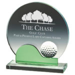 Circular Crystal Golf Ball Trophy