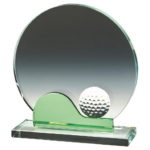 Circular Crystal Golf Ball Trophy