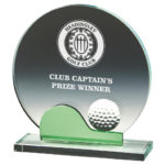 Circular Crystal Golf Ball Trophy