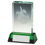 Golf Bag Golf Glass Block Trophy