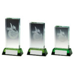 Golf Bag Golf Glass Block Trophy