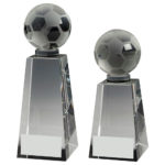 Crystal Football Column Trophy