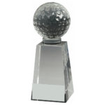 Crystal Golf Ball Column Trophy