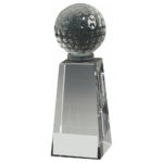 Crystal Golf Ball Column Trophy