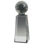 Crystal Golf Ball Column Trophy