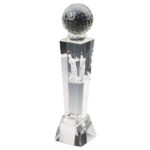 3D Male Golfer Crystal Golf Trophy