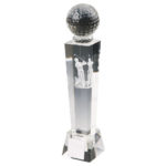 3D Male Golfer Crystal Golf Trophy