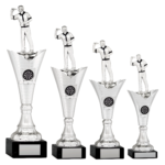 Tall Silver & Black Darts Figure Trophy 2