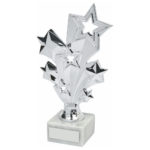 Gold Silver or Pink Stars Achievement Trophy