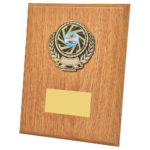 Light Oak Wood Plaque Award with Wreath Trim