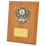 Light Oak Wood Plaque Award with Wreath Trim