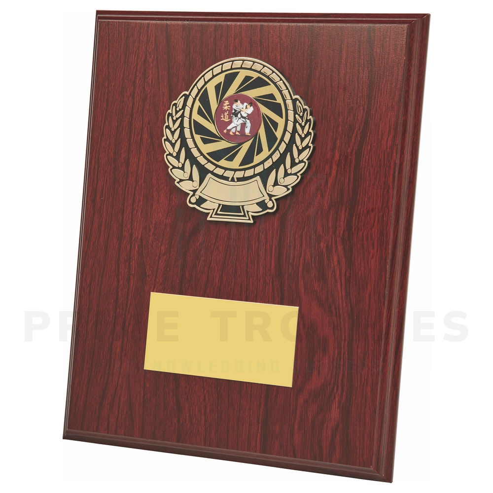 Wood Plaque Award with Wreath Trim