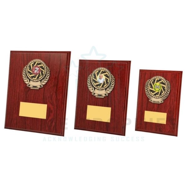 Wood Plaque Award with Wreath Trim