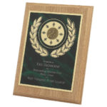 Green Front Light Wood Plaque