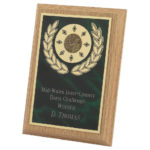 Green Front Light Wood Plaque