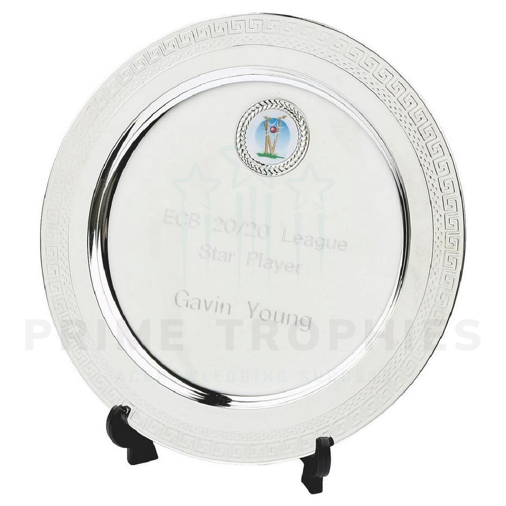 Silver Plate Salver Award with Stand