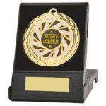 Triangle Centre Medal in Black Case