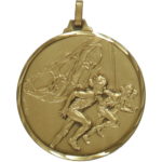 Brass Faceted Athletics Medal