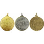 Brass Faceted Olympic Medal