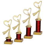 Gold Dance Figure Tubing Trophy