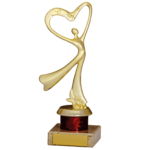 Gold Dance Figure Tubing Trophy A