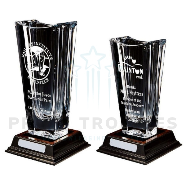 Large Bohemia Crystalite Vase Award