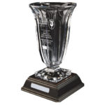 Large Bohemia Crystalite Vase Award with Stem