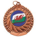 Wreath Edge Medal with Coloured Centre