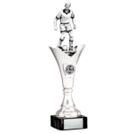 Plastic Silver Figure Football Trophy