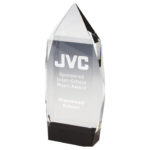 Clear Crystal Award with Black Base