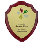 Wood Shield Award with Colour Laminate Front