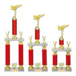 Red & Gold Martial Arts Tubing Trophy