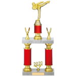 Red & Gold Martial Arts Tubing Trophy