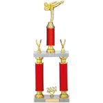 Red & Gold Martial Arts Tubing Trophy