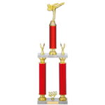 Red & Gold Martial Arts Tubing Trophy