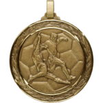 60mm Quality Slide Tackle Football Medal