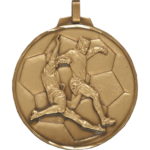 70mm Quality Slide Tackle Football Medal