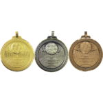 70mm Quality Football Stadium Wreath Medal