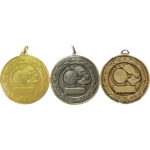 50mm Laurel Wreath Quiz Scrolls Medal